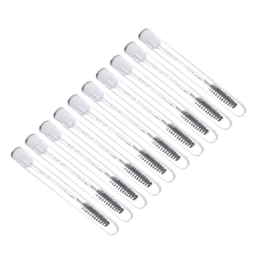 Healeved 10pcs Disposable Mascara Brush Set Lash Brow Comb Eyelash Comb Eyebrow Applicator Makeup Tool Scratch- Material