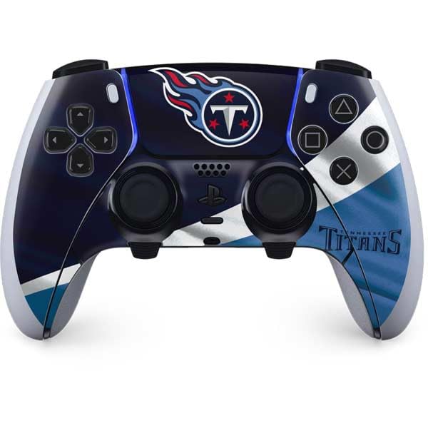 Skinit Decal Gaming Skin Compatible with PS5 DualSense Edge Pro Controller - Officially Licensed NFL Tennessee Titans Design
