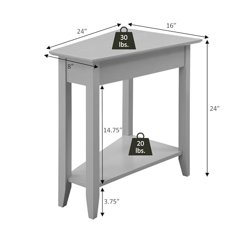 Image of Convenience Concepts American Heritage Wedge End Table, Driftwood