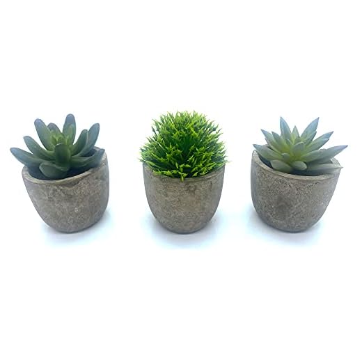 Konstgjorda saftiga växter, liten konstgjord växt, konstgjorda växter med kruka konstgjord växt liten för bord hus balkong kontor dekoration (A, set om 3)