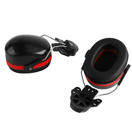 Chapéu Duro Acessório Earmuff Preto para 2 Pçs Earmuffs Tipo à Prova de Som Earmuffs Protetores Earm