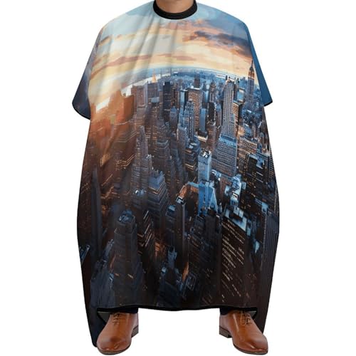 Capa para corte de cabello New York City Skyline 170x144 cm miniatura 1