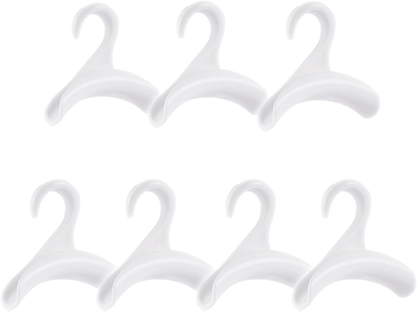 7pcs Purse Hanger, Handbag Organizer Hooks, Handbag Hanger, Hook Bag Rack Holder, Closet Rod Hanger for Bags/Purses Hanging, Bag Collection/Shape Protecting, Space Organizing (BH-001 White)
