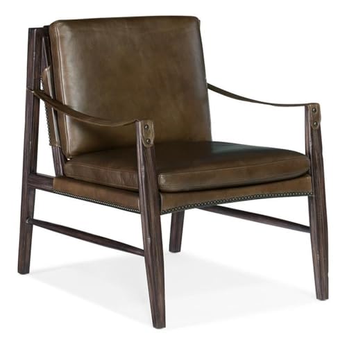 Sillón Plegable Cuero Marrón miniatura 1