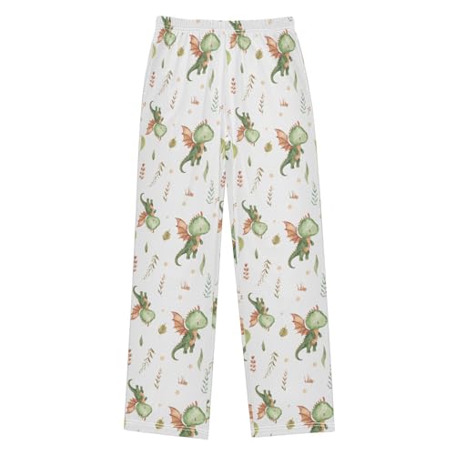 Cute Dragon Watercolor Boys Pants for Kids Jogger Pants with Pockets S-XL