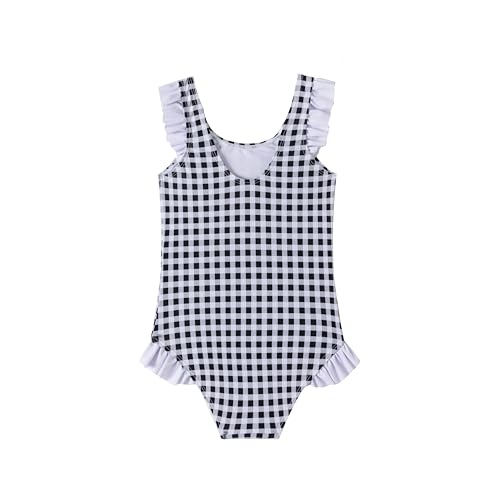 Image of LIZENS One Piece Swimsuit for Girls Swimwear with Ruffled Children Bathing Suit