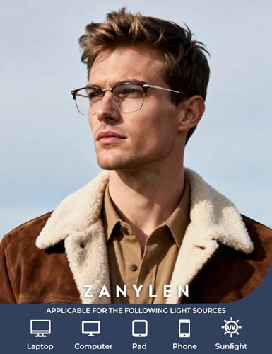 Image of ZanyLen Blue Light Blocking Glasses Men Computer Gaming Glasses For Mens