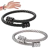 COLEESON Crainoc Titaniumion Osimium Armreif, Lymphdrainage Magnetarmbänder, Verstellbares Öffnungsdesign Lymphdrainage Armband für Männer und Frauen