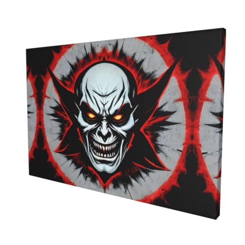 Toile murale encadrée de qualité supérieure CNTDBU rouge et noir - 3