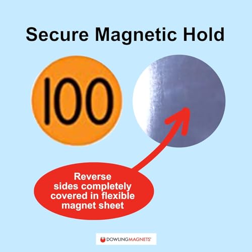 Dowling Magnets Magnetic Place Value Disks & Headings (Grades 3–6): Ones, Tens, Hundreds, Thousands, Ten Thousands, Hundred Thousands, Millions. Magnetic Place Value Manipulatives. Item 732162