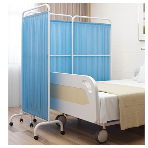 Cloison de confidentialité médicale à cadre en fer pliable avec roues robustes - 2
