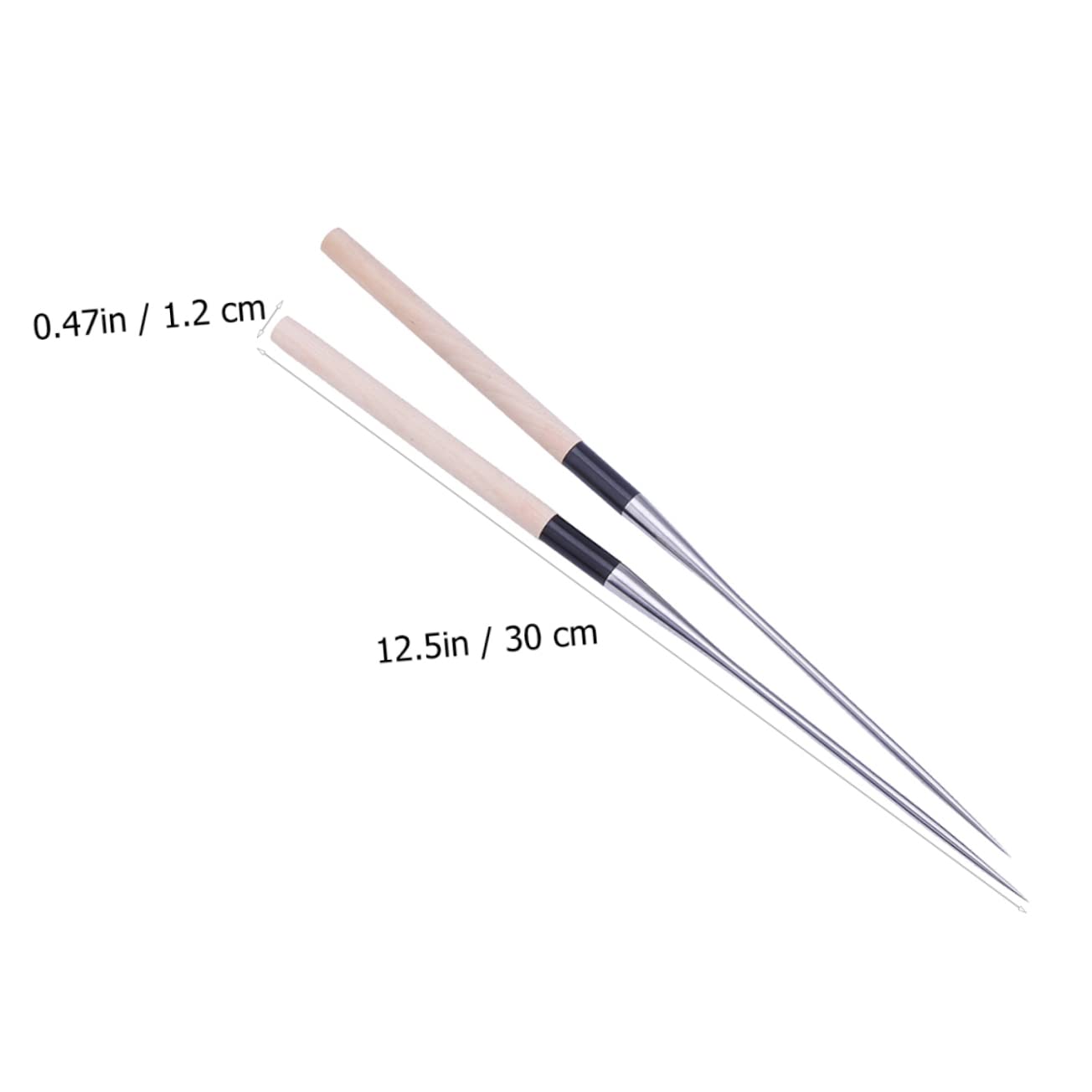 Baguettes Cuisine Japonaises à Pointe Fine en Acier Inoxydable 165 Mm, Légères et Réutilisables, pour Sashimi et Sushi la Maison Restauration,