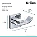 Kraus Aura Bathroom Accessories - Double Hook Chrome