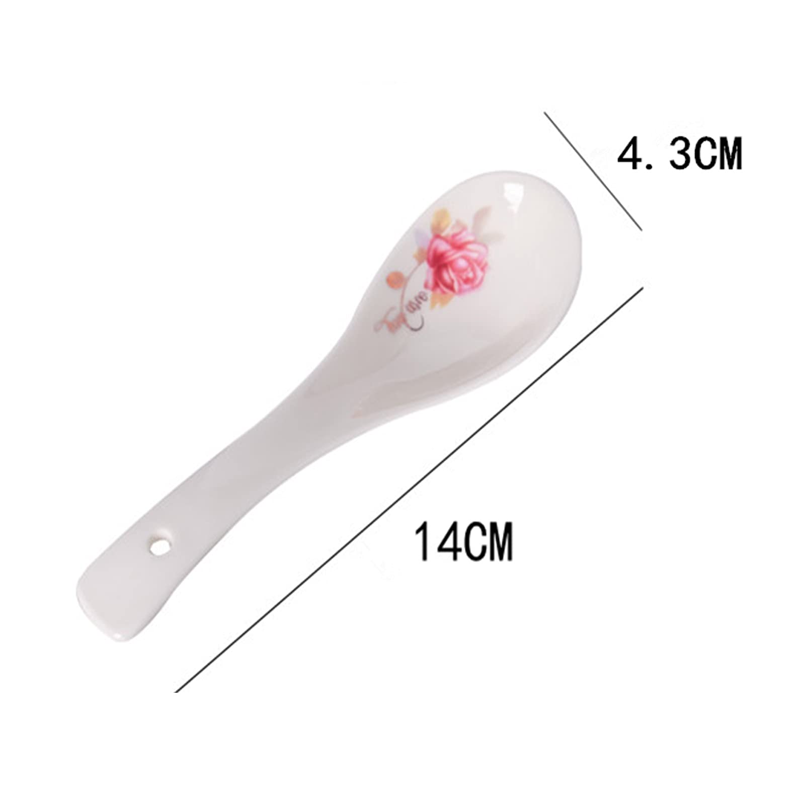 Cuillères Spions en céramique Spômes de Porcelaine Domestique et cuillères 10 pièces pour Cuisson, Servir et Remuer (Color : B, Size : 50 Pieces)