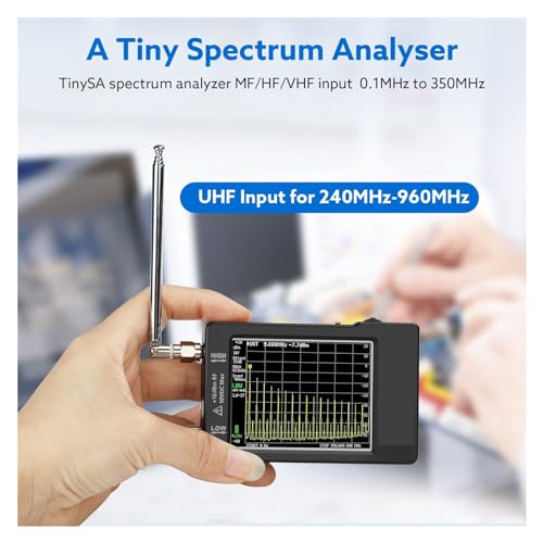 Analizador de espectro V0.3.1_E con protección ESD y pantalla de 2,8" 3