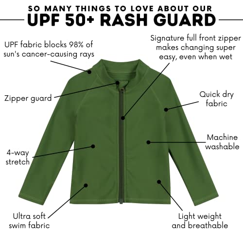 Image of SwimZip UPF 50+ Long Sleeve Rash Guard for Boys' and Girls' - Baby, Toddler, Kids