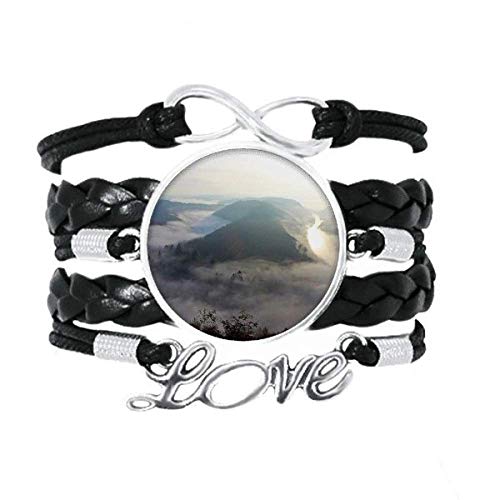 Bracelet Amour en cuir vert forêt DIYthinker pour passionnés de nature et sciences