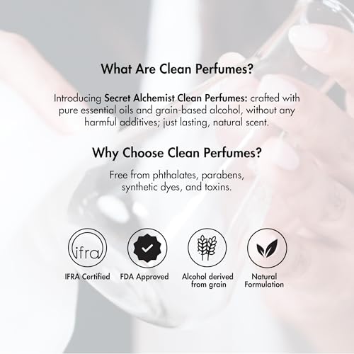 Image of Secret Alchemist Rose Oud Eau de Parfum 100ml | Long Lasting Unisex Clean Perfume for Women & Men | Floral Woody | |High Concentration, Free from Phthalates, Gift, Day, Work & Night Wear