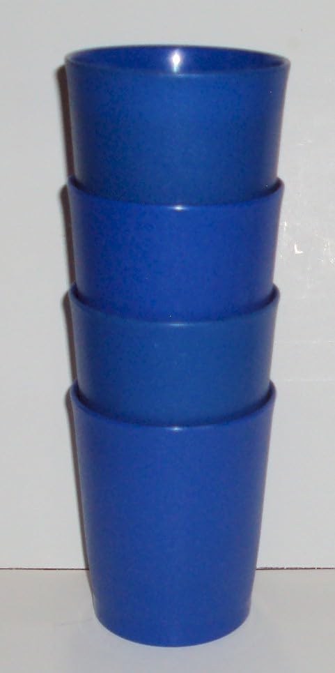 Miniatura 5 de Tupperware - Juego de 3 vasos de jugo con fondo con peso azul de 6 onzas