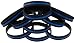Police Officers Patrol Awareness Support Thin Blue Line Silicone Wristband Bracelets Value Pack (10 pack)