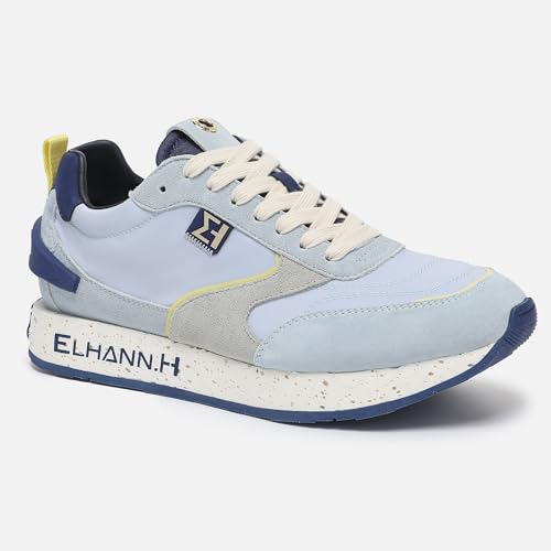 Image of ELHANN.H The SJ620 is a Modern Sneaker Made of Nylon and Premium Suede. The Leather Wave Part on the Side Gives it a Dynamic Touch.