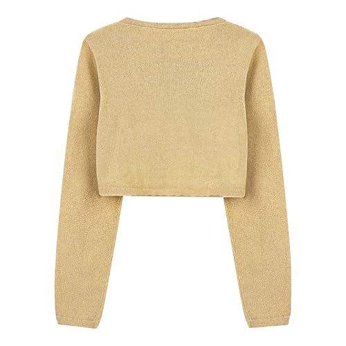 BOLEROSE Girls Long Sleeve Sparkle Cardigan Childrens Kids Bolero Shrug2