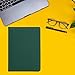 Konper Small Portfolio Padfolio Organizer, A5 Size Business Folder Portfolio, Binder for Men & Women,5 x 8 Writing Pad Included,Dark Green