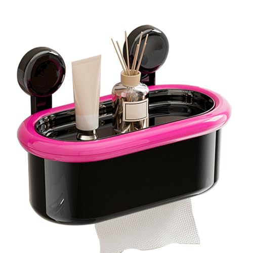 Porta Pañuelos De Pared,Organizador con Ventosas para Servilletas | Portarrollos De Papel,para Llaves Papelería Lápiz Labial Tocador Oficina Taller Cocina Baño Salón