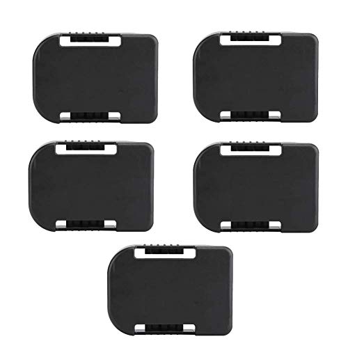 Ymiko 5PCS Battery Holder, ABS 18V Battery Mounts Dock Holder Battery Holder Slot Shelf for Battery Storage