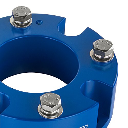 Supreme Suspensions - 3" Front Leveling Kit for 2007-2021 Toyota Tundra and 2008-2022 Toyota Sequoia - T6-Billet Aluminum Strut Spacers (Blue)