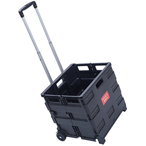 DXP Transport Trolley klappbar bis 35kg Einkaufstrolley Einkaufswagen Klappbox Transportwagen Shopping Trolley Faltbox… – Bild 8