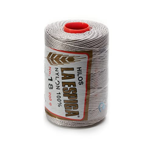 Image of Espiga No.18-100% Nylon Omega String Cord for Knitting and Crochet - 30 Silver