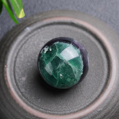 Cristal de fluorite de qualité supérieure taillé en sphère décorative de 55mm