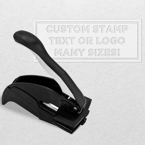MaxMark Personalized Business Custom Rectangular Logo or Text Embosser