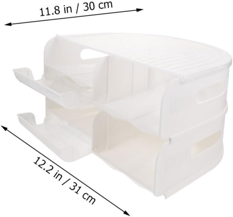 Angoily Egg Carton Egg Holder U Shape Egg Container U Shape Egg Storage Container Wonder Web Egg Container with Lid Chicken Egg Container Double Layer Egg Container Plastic White
