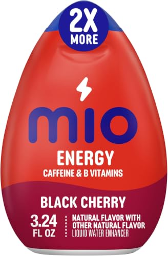 Image of MiO Energy Black Cherry Naturally Flavored Liquid Water Enhancer 1 Count 3.24 fl oz (Pack of 5)