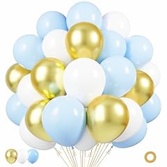 Blue Gold Balloons