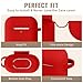 Hamile Compatible with AirPods Case Cover, Soft Silicone Protective Skin (Front LED Visible) Designed for AirPods with Keychain Accessories, Women, Men, Red