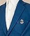 Knighthood Silver Anchor With Stone Detailing Brooch, Suit Stud, Shirt Studs, Lapel Pin Accessories for Men Women