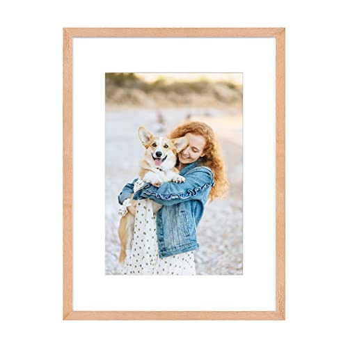 OAK Picture Photo Frame,Compatible with 30x40cm(12x16inch) and 21x30cm(A4) Images for High Definition Wall Mounting in Living Room