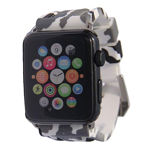 Silicone Watch Band Camo Compatible With Apple Watch Band 42Mm 44Mm, Soft Rubber Watchband With Quick Release Clasp Compatible For Apple Iwatch Series 6/Se 5 4 3 2 1 #TOP1