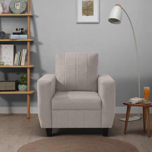Image of Sleepyhead Bae Designed by Duroflex - 1 Seater Sofa Chair, Premium Fabric |Space-Saving Design |Comfort & Easy Maintenance |3 Years Warranty |Stylish Single Seater for Living Room - Pebble Brown