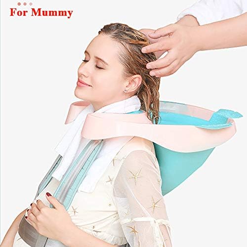 Portable Hair Shampoo Basin Mobile Salon Rinse Basin Folded Silicone Hair Wash Bowl Hair Washing Tray for Disabled Elder Woman