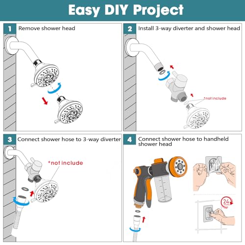 image for Ultrimkit Dog 8.2ft Pup Shampoo Dispenser Jet Attachment to Shower Hea