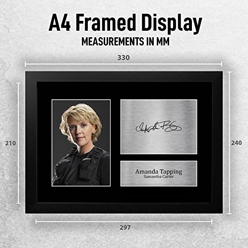 HWC Trading FR A4 Amanda Tapping Stargate SG-1 Geschenke Gedrucktes Signiertes Autogramm Foto für Fans von Fernsehshows - A4 Framed