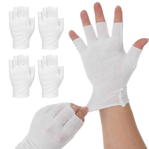 Gants en coton pour eczéma noirs : lot de 5 paires tactiles pour le soin et le spa des mains