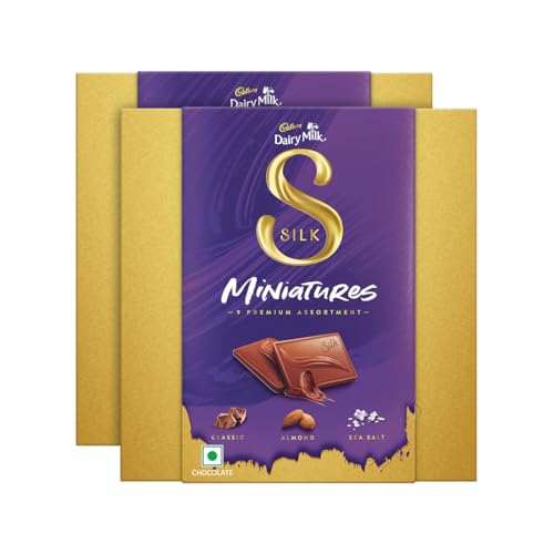 Image of Cadbury Dairy Milk Silk Miniatures Premium Assorted Chocolate Gift pack, 90 g (Pack of 2)
