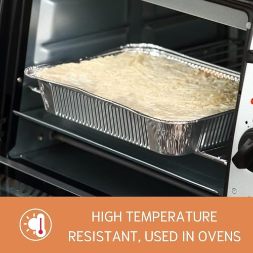 image for Findful (35 Pack) 8x8 Square Aluminum Baking Cake Pans with Clear Plas