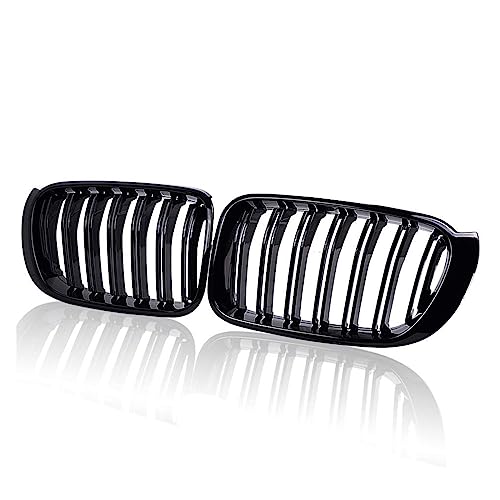 Grille de rein avant en fibre de carbone style double ligne pour BMW Série 3 F30