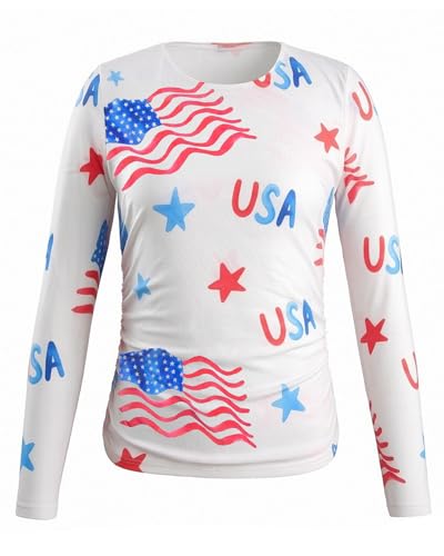 Image of MOUSYA Sheer Tops for Women Mesh Long Sleeve Top See Through Sexy Going Out Tee Summer Crewneck Party Undershirt